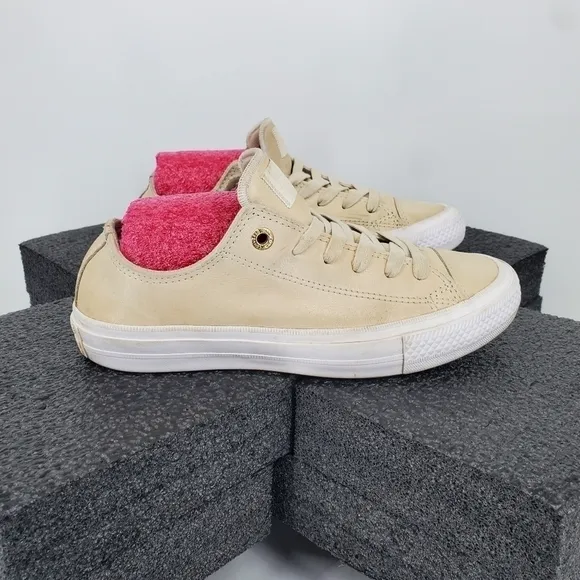 Converse Chuck II Craft Leather Low Top Women 7 Shoes 555956C Sneakers