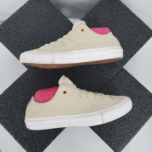 Converse Chuck II Craft Leather Low Top Women 7 Shoes 555956C Sneakers