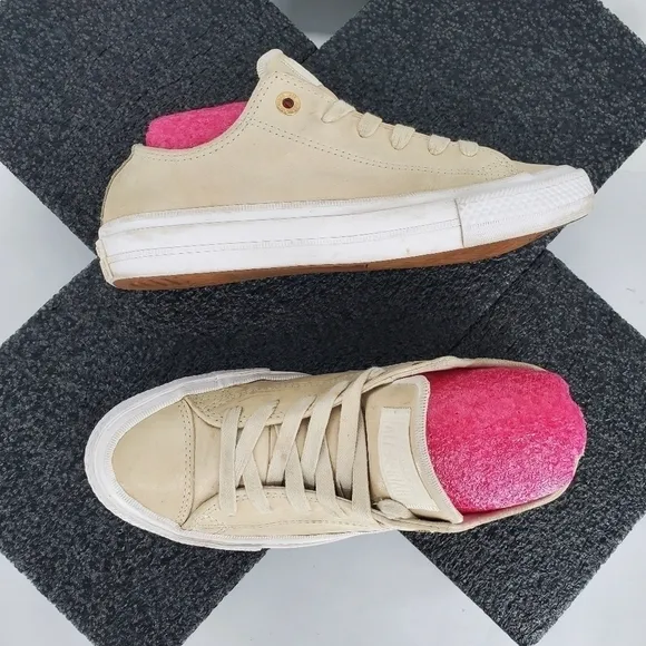Converse Chuck II Craft Leather Low Top Women 7 Shoes 555956C Sneakers