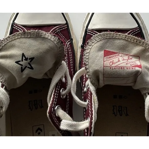CONVERSE CHUCK TAYLOR 70 LOW UNDERCOVER Men’s 6 Women’s 8 Burgundy Low Top