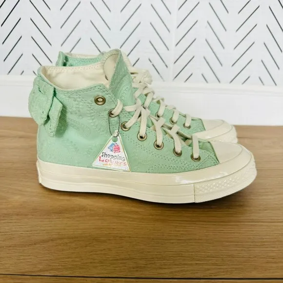 ⭐Converse Chuck Taylor All Star 70 High Bow Sz 7.5 Women's Shoes Green A10245C