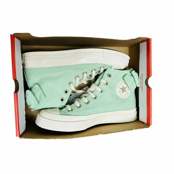 ⭐Converse Chuck Taylor All Star 70 High Bow Sz 7.5 Women's Shoes Green A10245C