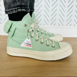 ⭐Converse Chuck Taylor All Star 70 High Bow Sz 7.5 Women's Shoes Green A10245C