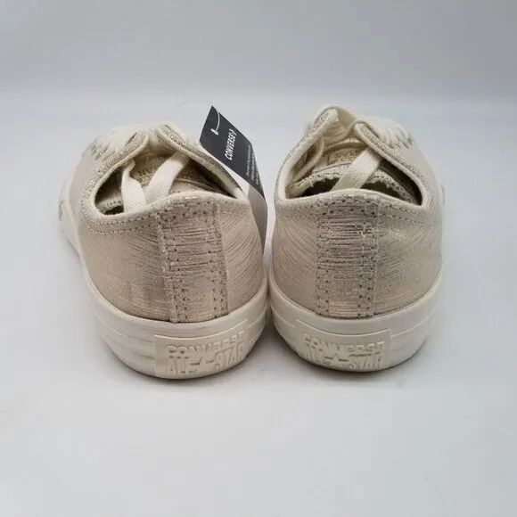 Converse Chuck Taylor All Star egret Gold Metallic Low Sneaker Shoe Size 2