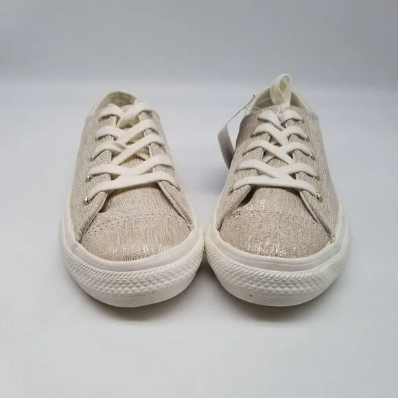 Converse Chuck Taylor All Star egret Gold Metallic Low Sneaker Shoe Size 2