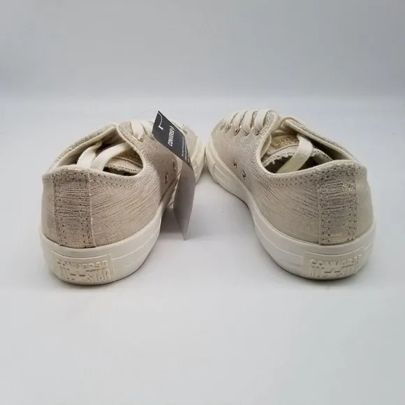 Converse Chuck Taylor All Star egret Gold Metallic Low Sneaker Shoe Size 2