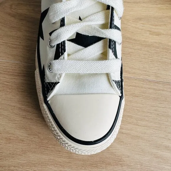⭐Converse Chuck Taylor All Star Hi Large Stars Sz 7.5 Women Shoes Ivory A09898F⭐