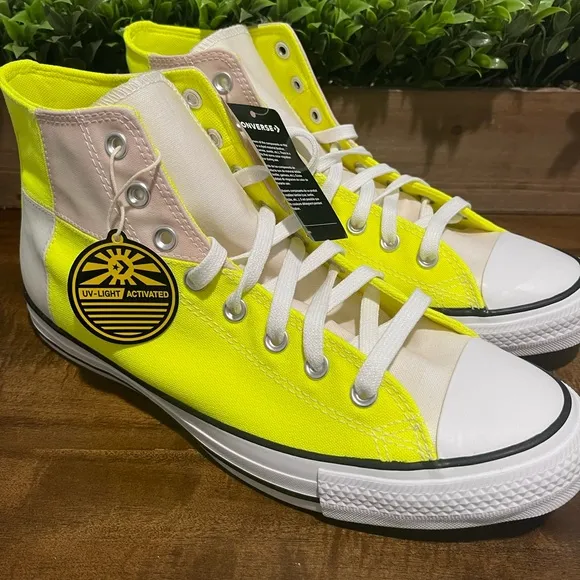 Converse Chuck Taylor All Star High Top Venom Yellow UV Effect Shoes