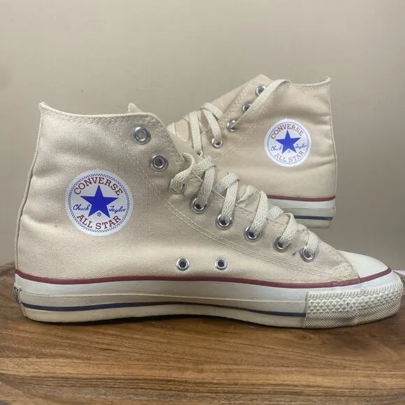 Converse Chuck Taylor All Star Made In USA Mens White Size 9.5 High Top Shoes