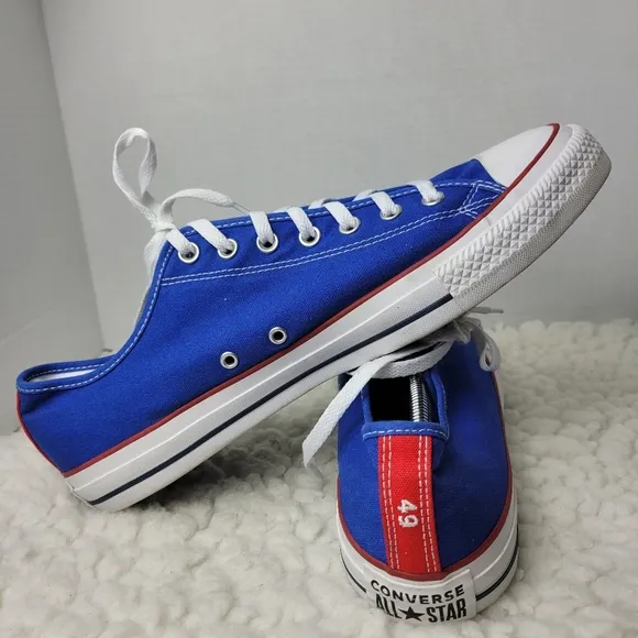 Converse Chuck Taylor All Star Mens Sneaker Low Top Blue Red Shoes 152621C Rare