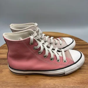 Converse Chuck Taylor All Star Shoes Womens 6 High Neutral Tones Silt Red Rose