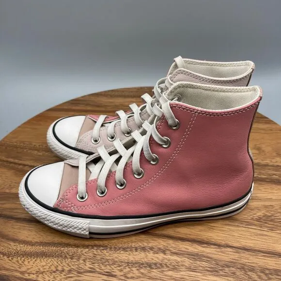 Converse Chuck Taylor All Star Shoes Womens 6 High Neutral Tones Silt Red Rose