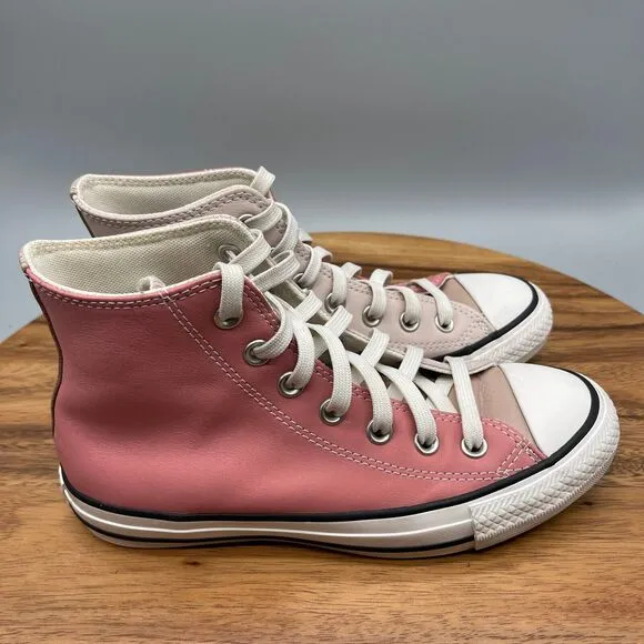 Converse Chuck Taylor All Star Shoes Womens 6 High Neutral Tones Silt Red Rose