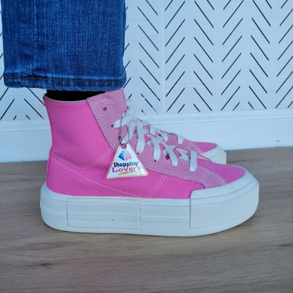 ⭐Converse Chuck Taylor Cruise Hi Sz 8.5 Womens Shoes Pink Retro Sneakers A07569C