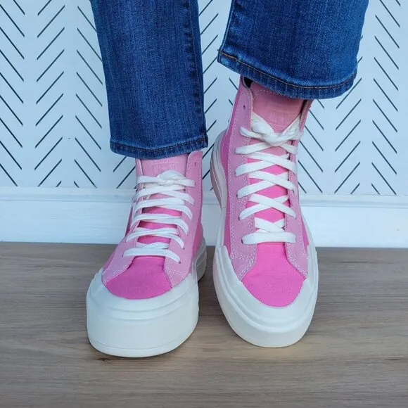 ⭐Converse Chuck Taylor Cruise Hi Sz 8.5 Womens Shoes Pink Retro Sneakers A07569C