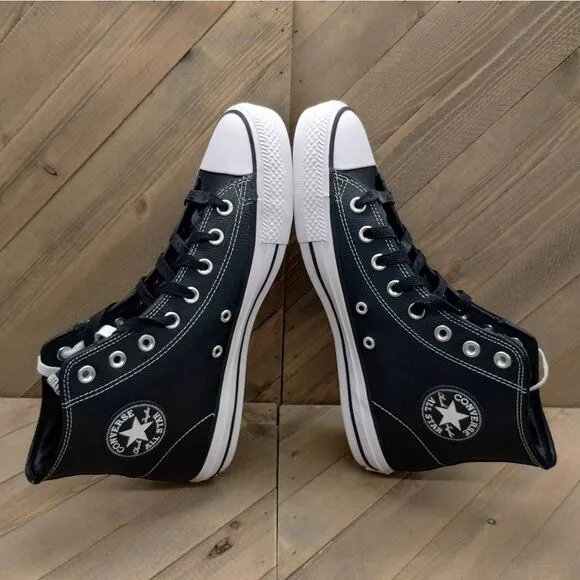 Converse Cons Chuck Taylor All Star Hi Pro Leather Sneakers Mens Size 8.5‎ Black