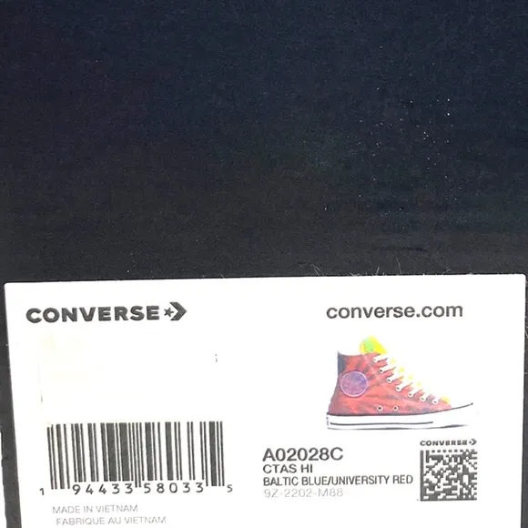 Converse Ctas High Top Shoes Skate For Women Canvas Multicolor Sneakers A02028C