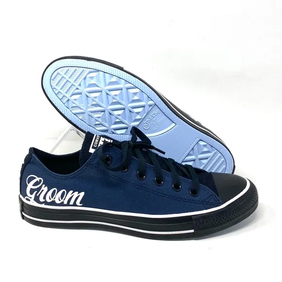 Converse Ctas Low Top Wedding Blue Canvas Women's Size Custom 171213C-BLBUWT