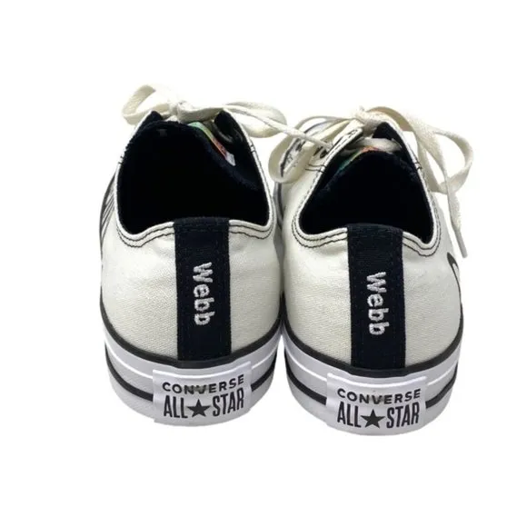 Converse Ctas Low Top Wedding White Canvas Men’s Sneakers Custom 171213C-WHTOFBK