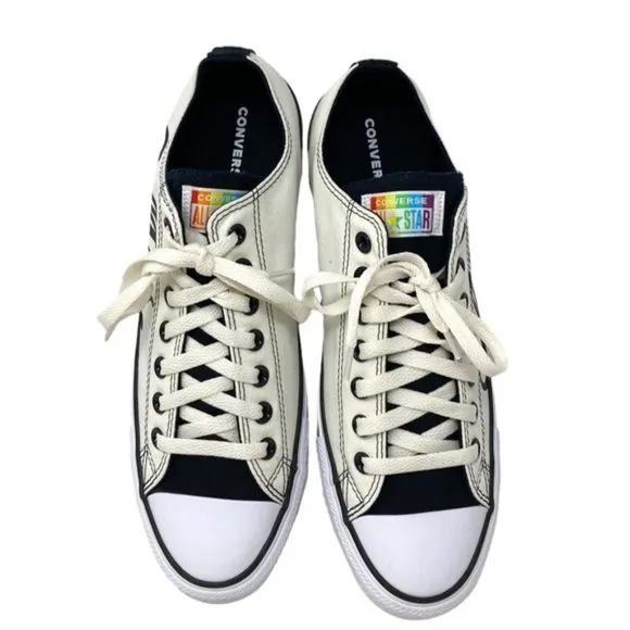 Converse Ctas Low Top Wedding White Canvas Men’s Sneakers Custom 171213C-WHTOFBK