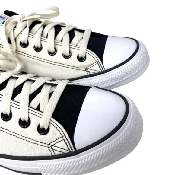 Converse Ctas Low Top Wedding White Canvas Men’s Sneakers Custom 171213C-WHTOFBK