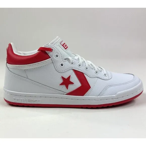 Converse Fastbreak Pro White Red Leather High Top Basketball Sneakers A10200C