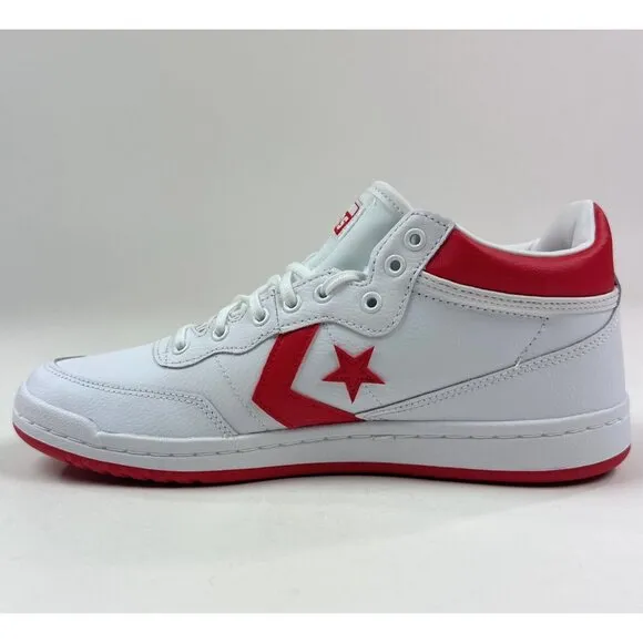 Converse Fastbreak Pro White Red Leather High Top Basketball Sneakers A10200C
