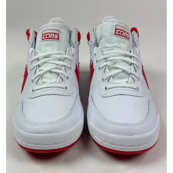 Converse Fastbreak Pro White Red Leather High Top Basketball Sneakers A10200C