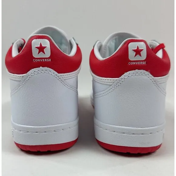 Converse Fastbreak Pro White Red Leather High Top Basketball Sneakers A10200C