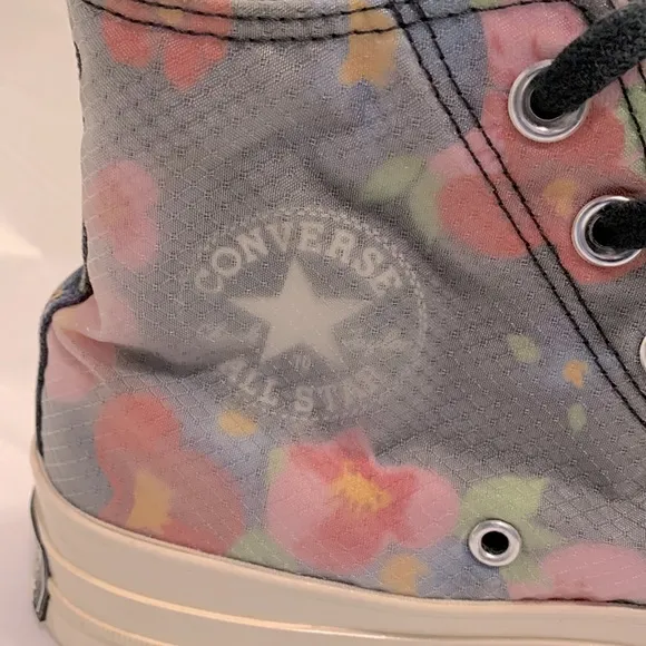 Converse Floral Chuck 70 Sz 6  (men) Hi Top Womens Shoes Black Flower