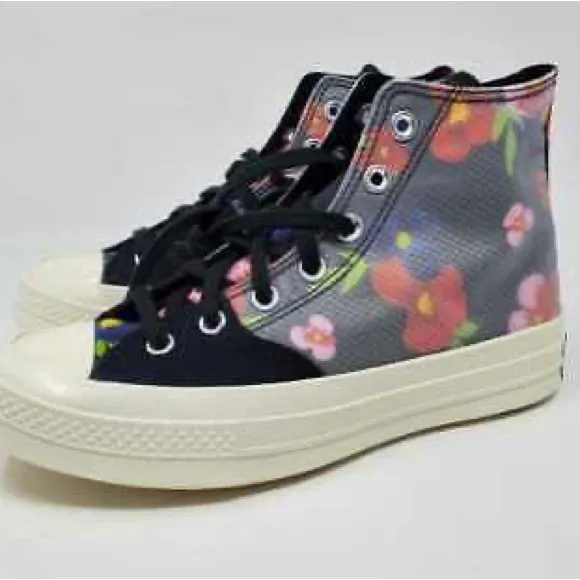 Converse Floral Chuck 70 Sz 6  (men) Hi Top Womens Shoes Black Flower