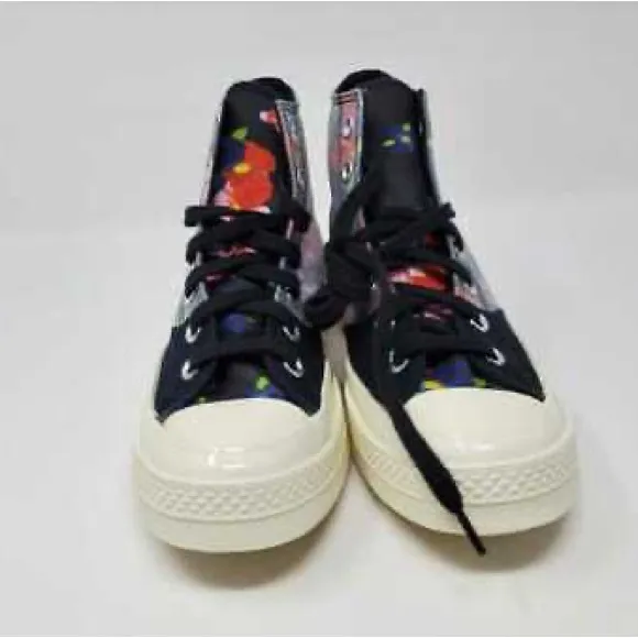 Converse Floral Chuck 70 Sz 6  (men) Hi Top Womens Shoes Black Flower