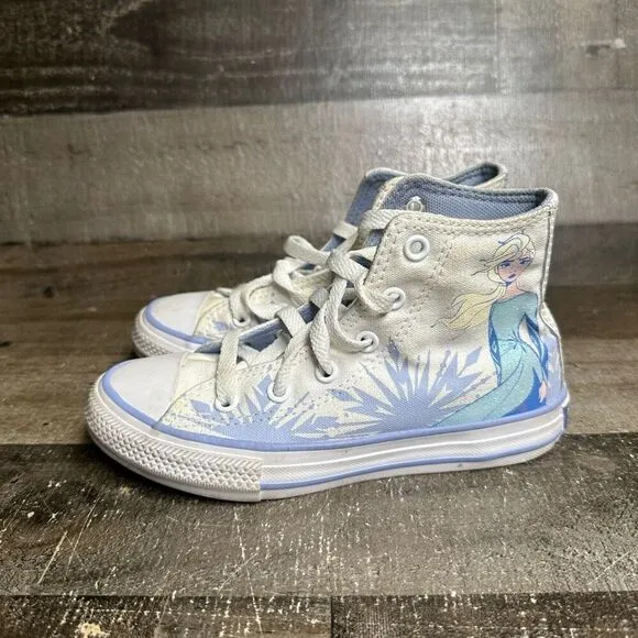 Converse Girls Size 12 Youth Disney Frozen Shoes Chuck Taylor All Star High Top