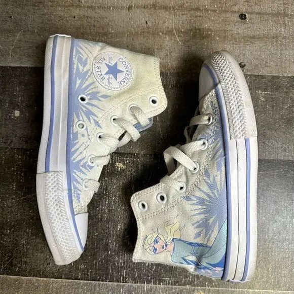 Converse Girls Size 12 Youth Disney Frozen Shoes Chuck Taylor All Star High Top