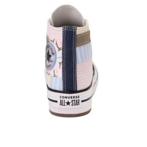 Converse High Top Picnic Patchwork Lifted Youth Sneaker Shoes Size 3