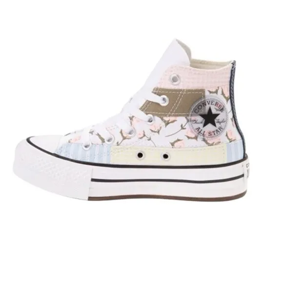 Converse High Top Picnic Patchwork Lifted Youth Sneaker Shoes Size 3