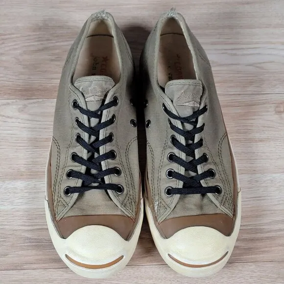 Converse Jack Purcell x John Varvatos Mens Sz 7.5 Low Top Shoes Army Green 1U992