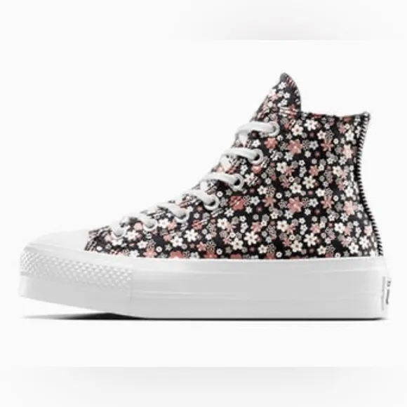 Converse Lift Platform Petite Petals high top shoes black women’s 7