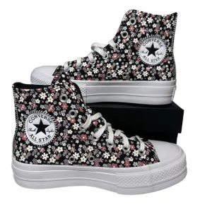 Converse Lift Platform Petite Petals high top shoes black women’s 7