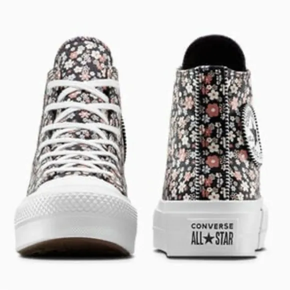 Converse Lift Platform Petite Petals high top shoes black women’s 7