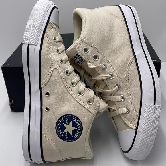 Converse Men's Cream High-Top Sneakers A09458FCTAS MALDEN STREET MID NATURAL