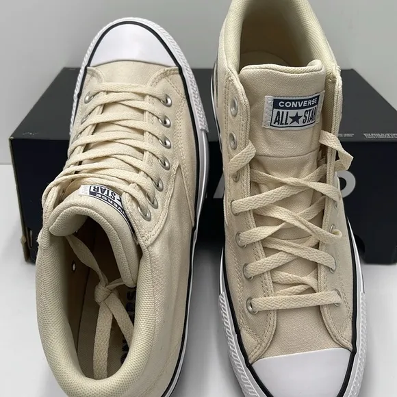 Converse Men's Cream High-Top Sneakers A09458FCTAS MALDEN STREET MID NATURAL