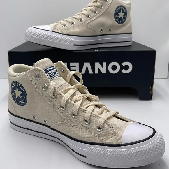 Converse Men's Cream High-Top Sneakers A09458FCTAS MALDEN STREET MID NATURAL