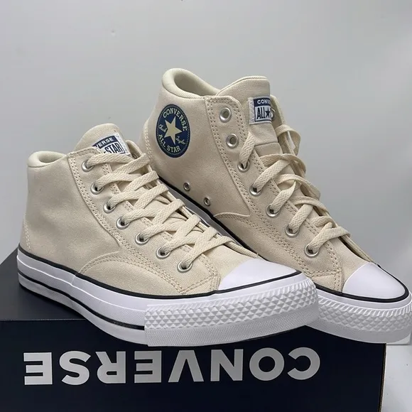 Converse Men's Cream High-Top Sneakers A09458FCTAS MALDEN STREET MID NATURAL