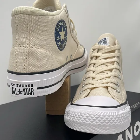 Converse Men's Cream High-Top Sneakers A09458FCTAS MALDEN STREET MID NATURAL