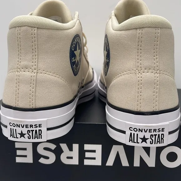 Converse Men's Cream High-Top Sneakers A09458FCTAS MALDEN STREET MID NATURAL