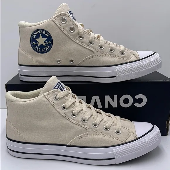 Converse Men's Cream High-Top Sneakers A09458FCTAS MALDEN STREET MID NATURAL