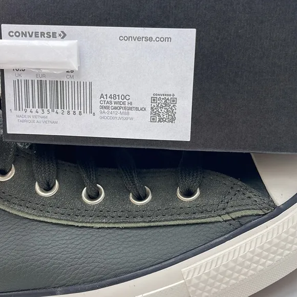 Converse Men's High-Top Sneakers A14810CCTAS WIDE HIDENSE CANOPY/EGRET/BLACK