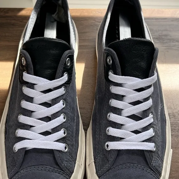Converse Mens Jack Purcell Black Ox Cork Leather Shoes Sneakers  Sz 10 US