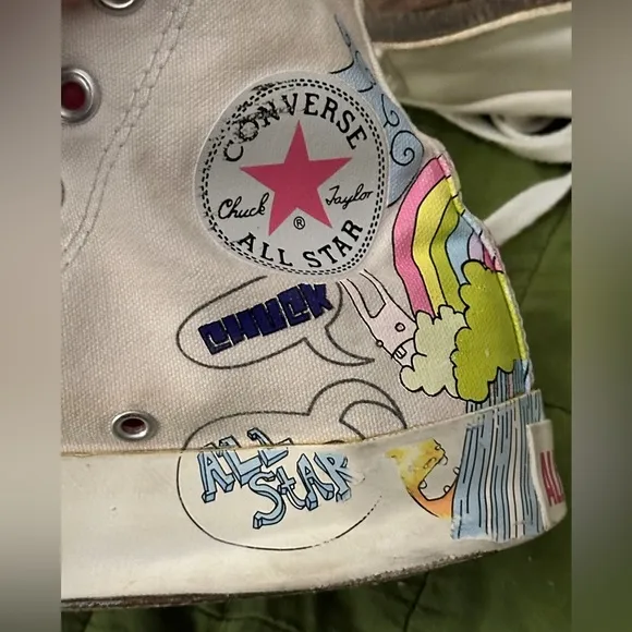 Converse Notebook Print Men's 5 Women’s size 7. Chuck Taylor All Star High Tops
